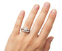 Lucky Clover Retro Moderne White Sapphires Wedding Set in 14K White Gold