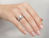 Art Deco Belnord Filigree Diamond Engagement Ring in 18 Karat White Gold