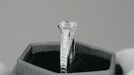 Antique Inspired Platinum X & O Kisses 3/4 Carat Engagement Ring Setting for a Round or Asscher Diamond