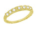 Yellow Gold 1920's Vintage Design Art Deco Engraved Tiered Diamond Wedding Band
