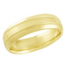 Mens 1960's Vintage Style Double Milgrain Center Wedding Band in Yellow Gold - 6mm