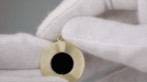 1970's Engravable Medallion Circle Pendant in 14 Karat Yellow Gold or White Gold
