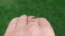 Yellow Gold Edwardian East West Oval Rhodolite Garnet Filigree Engagement Ring