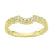 Engraved Contoured Royal Crown Diamond Wedding Band in 14K or 18K Yellow Gold