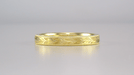 Yellow Gold Vintage Inspired Hand Carved Hawaiian Maile Leaves Wedding Band - 10K, 14K or 18K