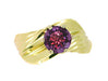 Amethyst Wave Ring in 14 Karat Gold