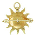 Antique Victorian Diamond and Seed Pearl Starburst Pendant Brooch in 14 Karat Gold