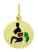 Aquarius Enameled Charm in 14 Karat Gold