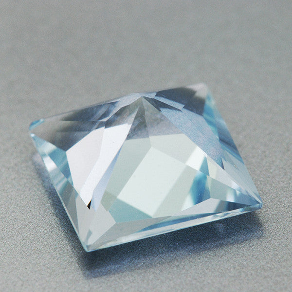8mm Square Loose Sky Blue Aquamarine | 1.80 Carat Natural Princess Cut - Item: AQ001435 - Image: 2