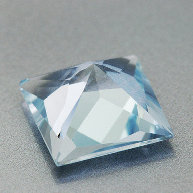 8mm Square Loose Sky Blue Aquamarine | 1.80 Carat Natural Princess Cut - alternate view