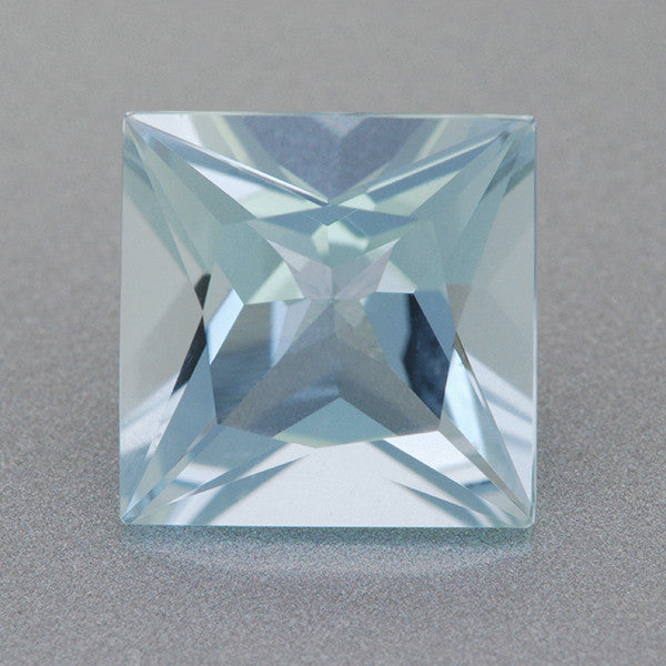 8mm Square Loose Sky Blue Aquamarine | 1.80 Carat Natural Princess Cut