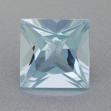 8mm Square Loose Sky Blue Aquamarine | 1.80 Carat Natural Princess Cut