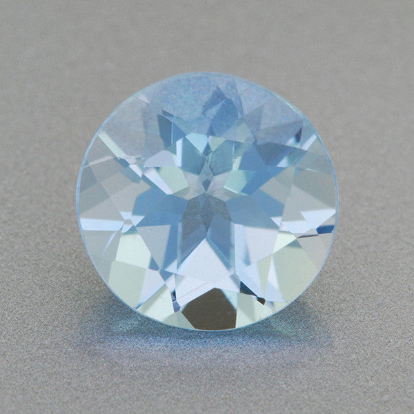 1.13 Carat Baby Blue Round Loose Aquamarine | 7mm Natural Fine Stone