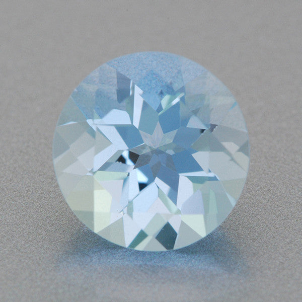 1.27 Carat Natural Fine Loose Powder Blue Aquamarine | 7.2mm Round Gemstone