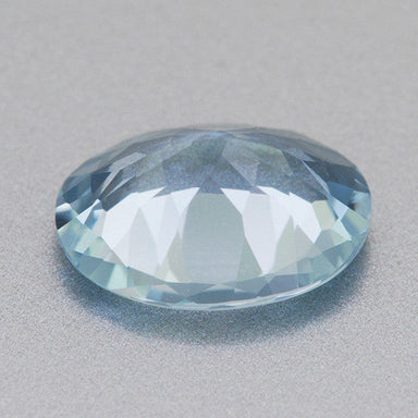 0.99 Carat Oval Sky Blue Aquamarine | 8x6mm Loose Natural - alternate view