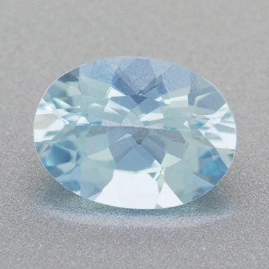 0.99 Carat Oval Sky Blue Aquamarine | 8x6mm Loose Natural