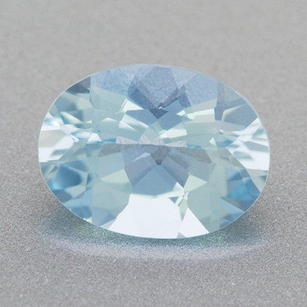 0.99 Carat Oval Sky Blue Aquamarine | 8x6mm Loose Natural