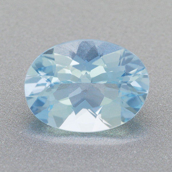 0.86 Carat Oval Sky Blue Aquamarine | 8x6mm Loose Natural
