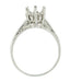 Vintage Replica 1 Carat Crown Art Deco Filigree Platinum Engagement Ring Mount