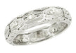 Art Deco Somers Diamond Vintage Platinum Wedding Band - Size 7 1/2