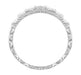 Engraved Side of Art Deco Wedding Cake Antique Tiered Diamond Wedding Band in White Gold
