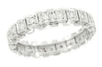 Mid Century Weston Diamond Wedding Band in 14 Karat White Gold - Size 7 1/4