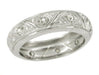 Foxon Deco Rose Cut Diamond Estate Platinum Wedding Band - Size 5