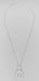 Art Deco Filigree Oval Sunray Crystal and Diamond Pendant Necklace in Sterling Silver