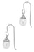 Art Deco Pearl Drop Earrings in 14 Karat White Gold