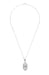 Art Deco Sapphire Filigree Pendant Necklace in Sterling Silver