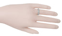Art Deco Flowers Wide Wedding Band in Platinum - 4.7mm Wide