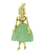 Ballerina Movable Estate Pendant in Jade and 18 Karat Gold