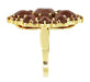 Victorian Style Bohemian Garnet Cocktail Ring in 14 Karat Gold and Sterling Vermeil