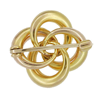 Antique Victorian Algerian Love Knot Brooch in 10 Karat Gold - Item: BR163 - Image: 2