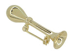 Vintage 1930's Car Horn Lapel Pin in 14 Karat Yellow Gold