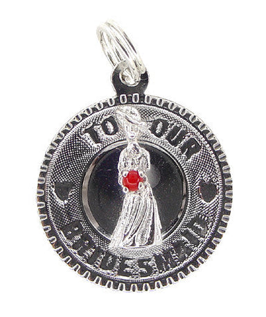 1960's Vintage Bridesmaid Charm in Sterling Silver