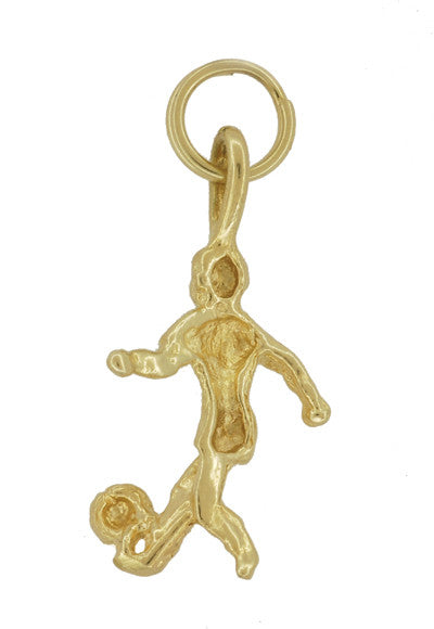 Soccer Player Charm in 14 Karat Gold - Item: C238 - Image: 2