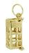 Antique Phone Booth Charm Pendant in 14 Karat Gold - C252