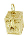 Movable Box of Dreams Pendant in 14 Karat Yellow Gold - Engraved Prayer Box Charm