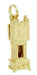 Movable Opening Grandfather Clock Charm in 14 Karat Yellow Gold