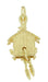 14 Karat Gold Movable Cuckoo Clock Charm