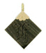 Old English Initial "H" Agate Pendant in 12 Karat Gold