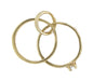Miniature Vintage Bridal Ring Set Charm in 14 Karat Yellow Gold - Engagement & Wedding Ring