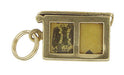 Opening Movable Deck of Cards Charm in 14 Karat Gold