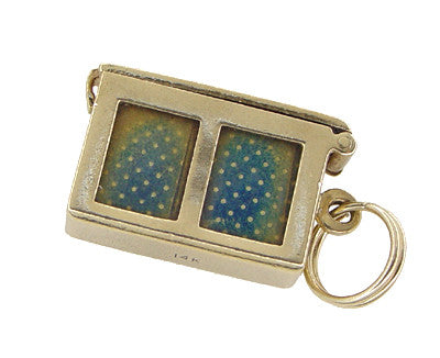 Opening Movable Deck of Cards Charm in 14 Karat Gold