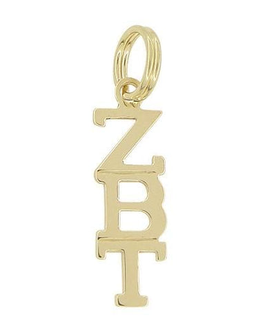 1970's Zeta Beta Tau "ZBT" Fraternity Pendant in 14 Karat Gold