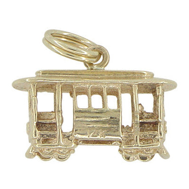 Cable Car Charm in 14 Karat Yellow Gold