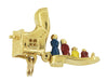 Movable Old Woman in A Shoe Charm in 14 Karat Gold