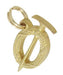 Prospectors Pick Axe and Rope Charm in 14 Karat Yellow Gold