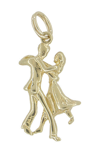 Ballroom Dancers Charm in 14 Karat Gold - Item: C456 - Image: 3